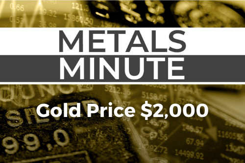 Gold Price Hits Two Thousand Per Ounce
