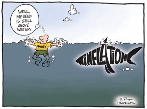 Inflation comic with shark