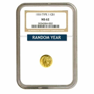 $1 Gold Type 1 MS62
