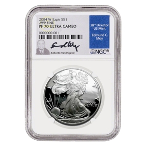 2004 $1 Silver American Eagle PF70