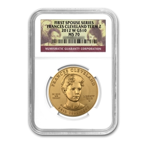 2012 $10 Frances Cleveland First Spouse MS70 (Type 2)