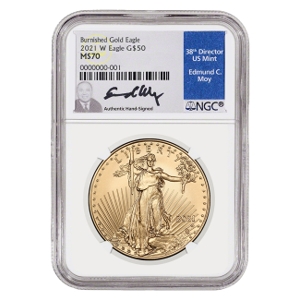 2021 1 oz Gold American Eagle Burnished MS70 coin