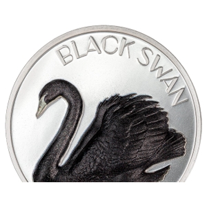 2023 2oz Silver Black Swan Black Proof Coin