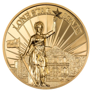 1oz Gold The Republic of Texas - Goddess Proof Coin