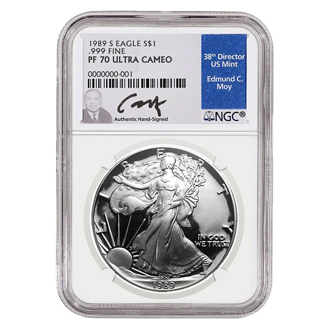 1989 $1 Silver American Eagle PF70