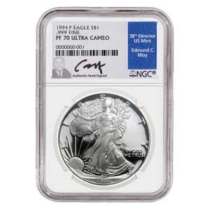 1994 $1 Silver American Eagle PF70