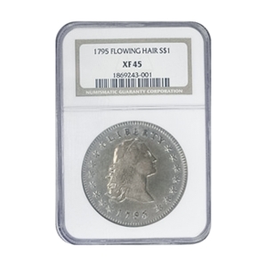 1795 $1 Silver Flowing Hair NGC XF45