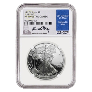 1997 $1 Silver American Eagle PF70