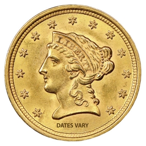 Common Date $2.50 Liberty Gold Quarter Eagle AU