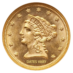 Common Date $2.50 Liberty Gold Quarter Eagle BU