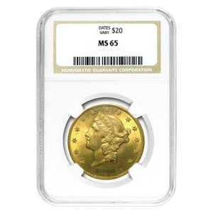 Common Date $20 Liberty Gold Double Eagle MS65