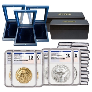 The Republic of Texas Deluxe Set NGCX Proof 10 | 3 x 1oz Gold & 40 x 1oz Silver
