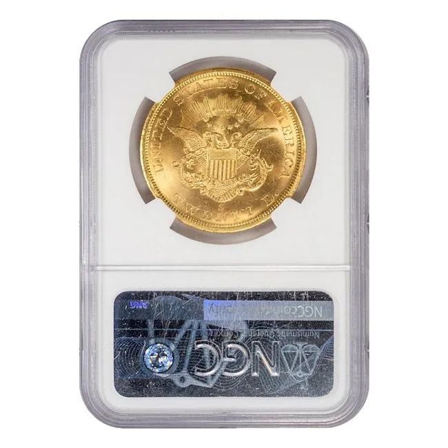 1857-S $20 Liberty Gold Double Eagle Shipwreck SS Central America NGC MS67+ CAC