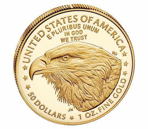 The new reverse design introduced on the 2021 Gold American Eagle Type 2 coins