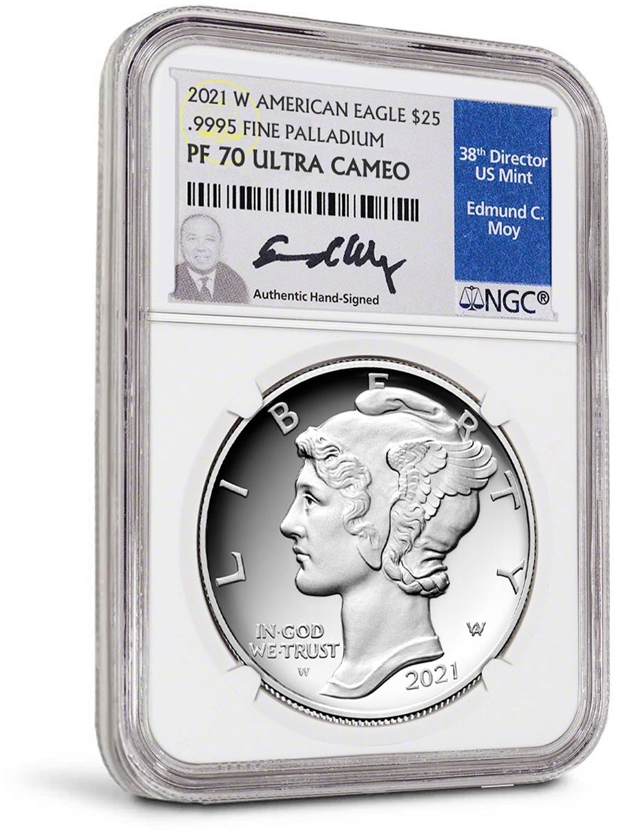2021 Palladium American Eagle PF70 Coin